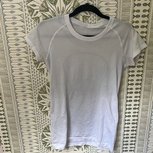 white Lululemon swiftly tech top